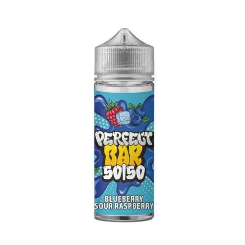 Perfect Bar 50/50 100ml Shortfill E-Liquid Blueberry Sour Raspberry On White Background