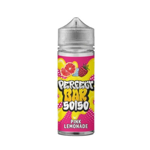 Perfect Bar 50/50 100ml Shortfill E-Liquid Pink Lemonade On White Background