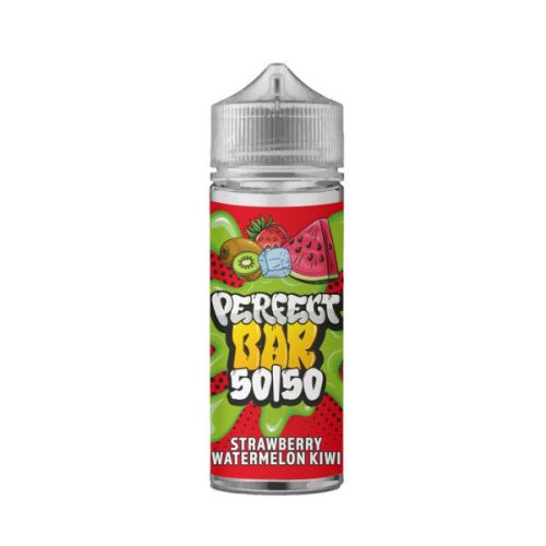 Perfect Bar 50/50 100ml Shortfill E-Liquid Strawberry Watermelon Kiwi On White Background