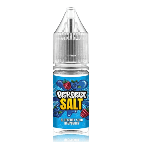 Perfect Vape Nic Salt E-Liquids 10mg / Blue Sour Raspberry On White Background