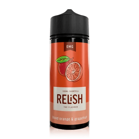 relish blood orange grapefruit 100ml on black background