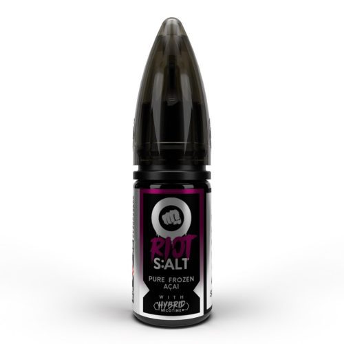 Riot Squad Black Edition Nic Salts 10ml Pure Frozen Acai / 5mg On White Background