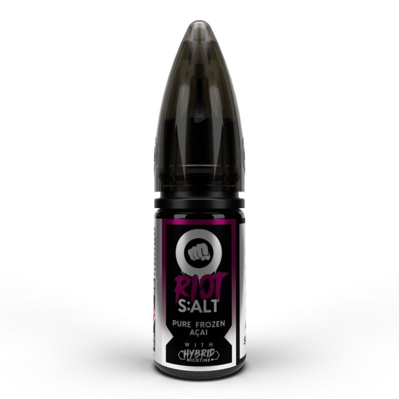 Riot Squad Black Edition Nic Salts 10ml Pure Frozen Acai / 5mg On White Background