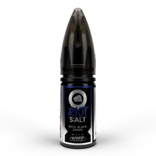 Riot Squad Black Edition Nic Salts 10ml Rich Black Grape / 5mg On White Background