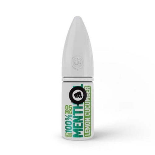 Riot Squad E-Liquids 100% Menthol 10ml Hybrid Nic Salts 20mg / Menthol Lemon & Cucumber On White Background