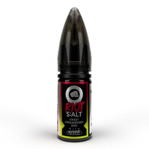 Riot Squad Nic Salt 10ml Sweet Strawberry / 5mg On White Background