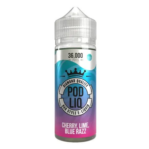 riot squad pod liq shortfill cherry lime blue razz on white background