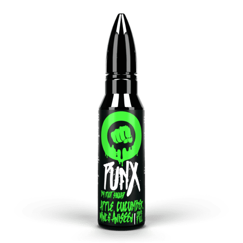 Riot Squad PUNX 50ml Shortfill Apple Cucumber Mint & Aniseed On White Background