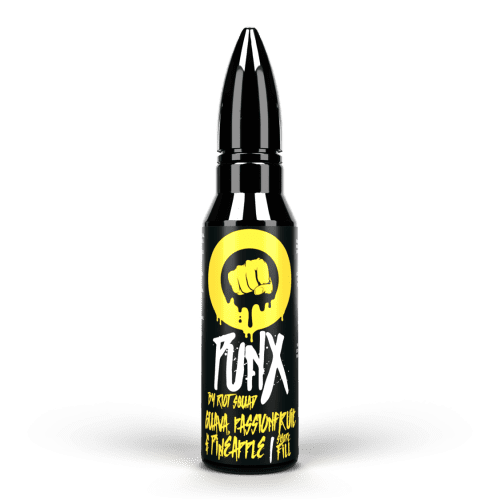 Riot Squad PUNX 50ml Shortfill Guava Passionfruit & Pineapple On White Background