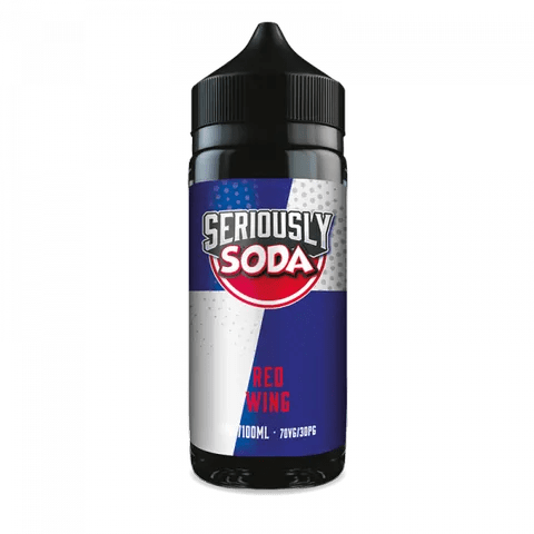 Seriously Soda 100ml Shortfill by Doozy Vape Blue Wing On White Background