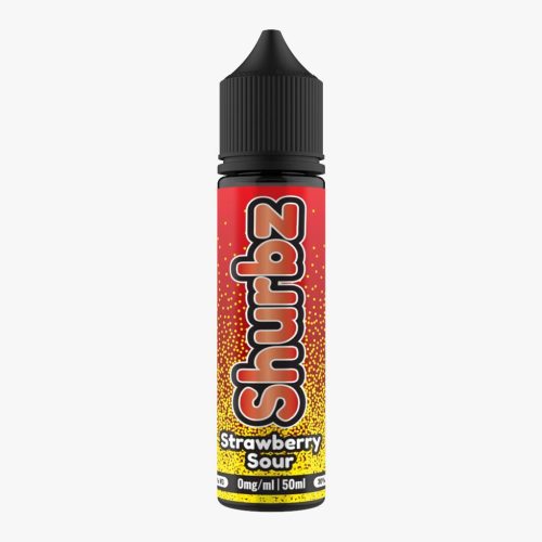 Shurbz 50ml Shortfill E-Liquid Strawberry Sour On White Background