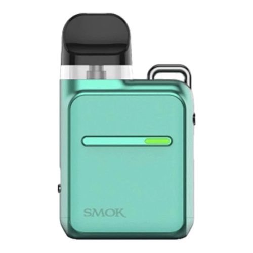 smok novo 4 master box cyan leather on white background