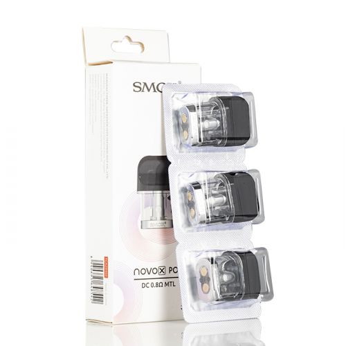 SMOK Novo X Replacement Pods Mesh 0.8ohm On White Background