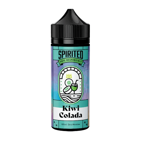 spirited cocktails kiwi colada 100ml on black background