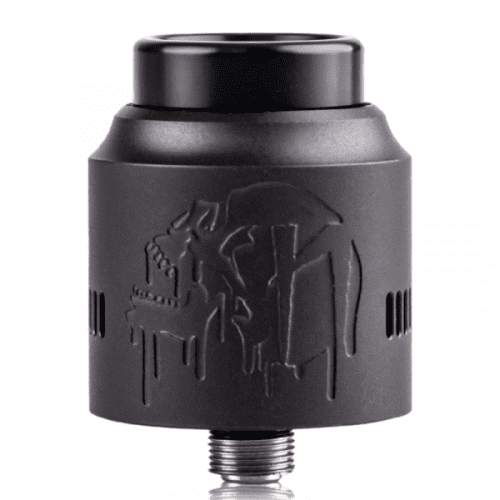 Suicide Mods Nightmare RDA 25mm Matte Black On White Background