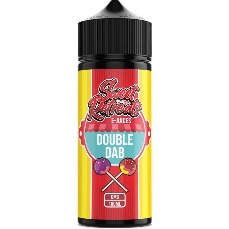 Sweet Retreats 100ml Shortfill E-Liquid Double Dab On White Background