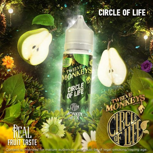 Twelve Monkeys E-Liquids - Circle of Life 50ml Shortfill Circle of Life On White Background