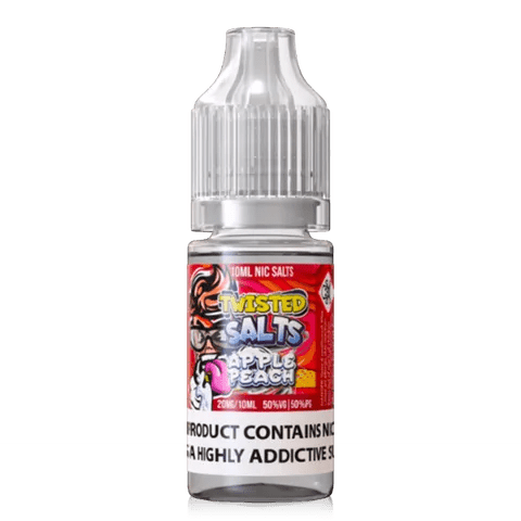 Twisted Salts 10ml Nic Salt E-Liquids 20mg / Apple Peach On White Background