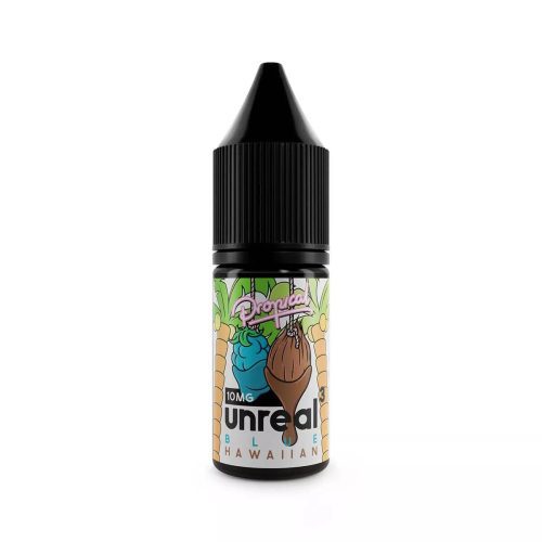 Unreal 3 Propical Nic Salt E-Liquids Blue Hawaiian / 5mg On White Background