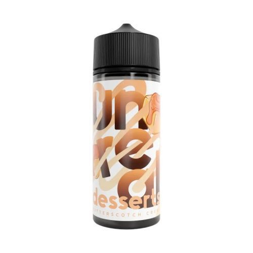 unreal desserts butterscotch creme 100ml on white background