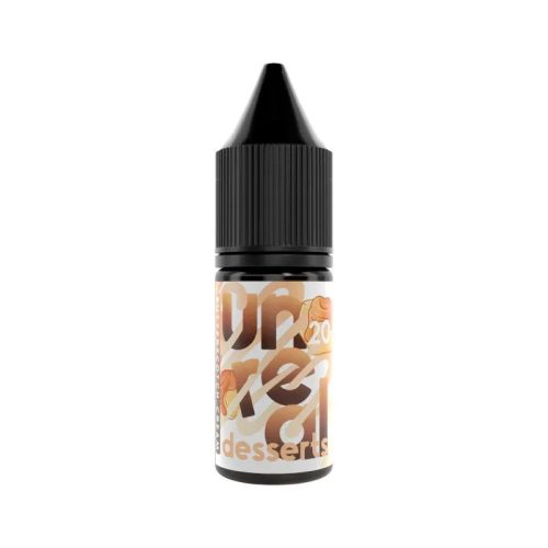 unreal desserts butterscotch creme 10ml nic salt on white background