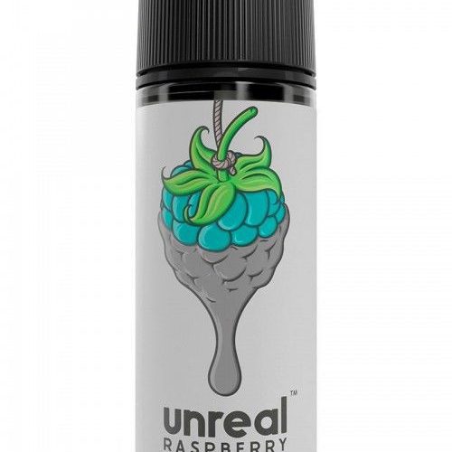 Unreal Raspberry 100ml Shortfill E-Liquid Black On White Background