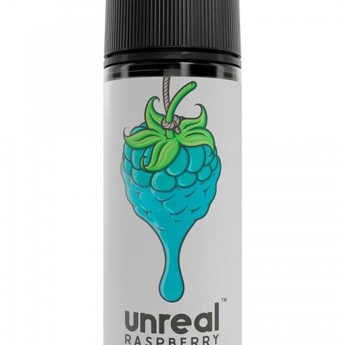 Unreal Raspberry 100ml Shortfill E-Liquid Blue On White Background