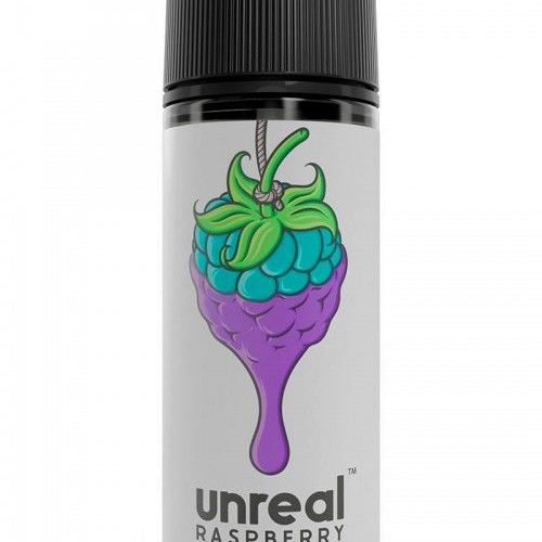 Unreal Raspberry 100ml Shortfill E-Liquid Purple On White Background