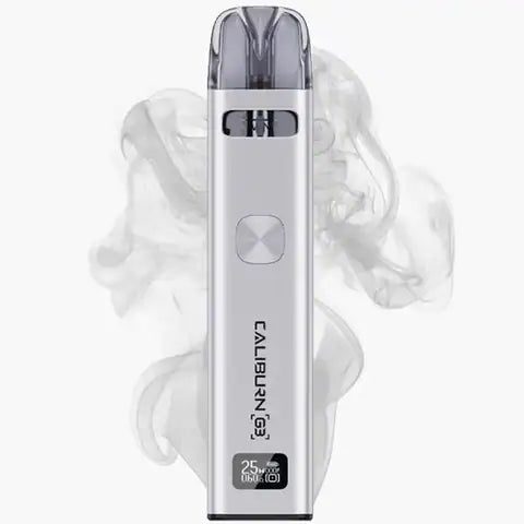 Uwell Caliburn G3 Pod Vape Kit Silver On White Background