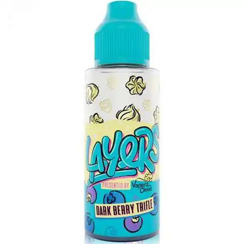 Vaperz Cloud Layers 100ml Shortfill E-Liquids Dark Berry Trifle On White Background