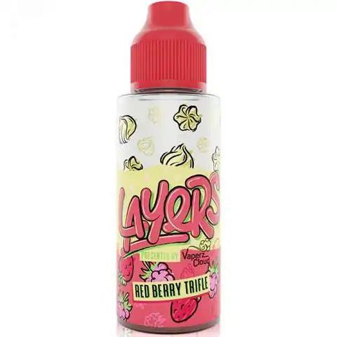 Vaperz Cloud Layers 100ml Shortfill E-Liquids Red Berry Trifle On White Background