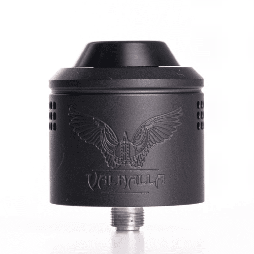 Vaperz Cloud Valhalla V2 Mini 30mm RDA Matte Black On White Background