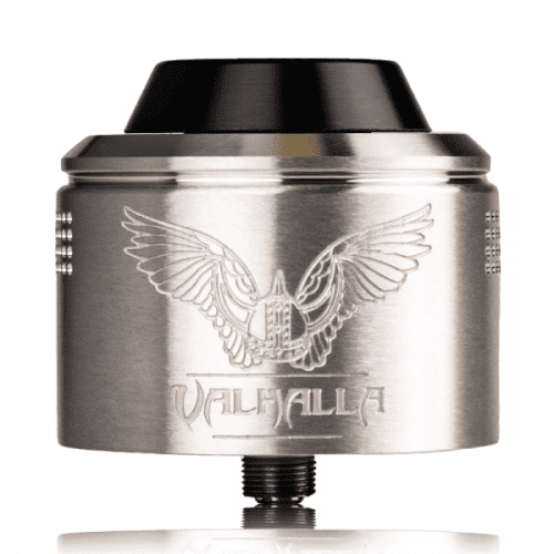 Vaperz Cloud Valhalla V2 RDA 40mm Stainless Steel On White Background