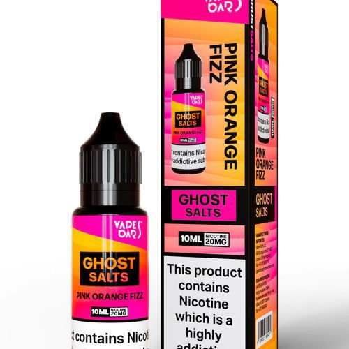 vapes bars ghost salts pink orange fizz on white background