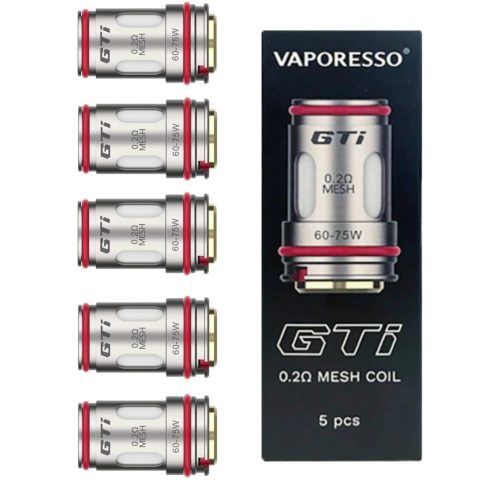 Vaporesso GTi Replacement Mesh Coils 0.5 Ohm On White Background