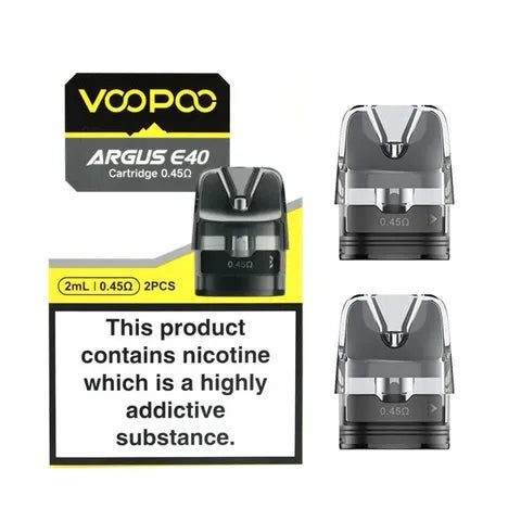 voopoo argus e40 pods 0.45 on white background