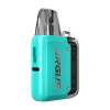 voopoo argus p1 kit aqua blue on black background