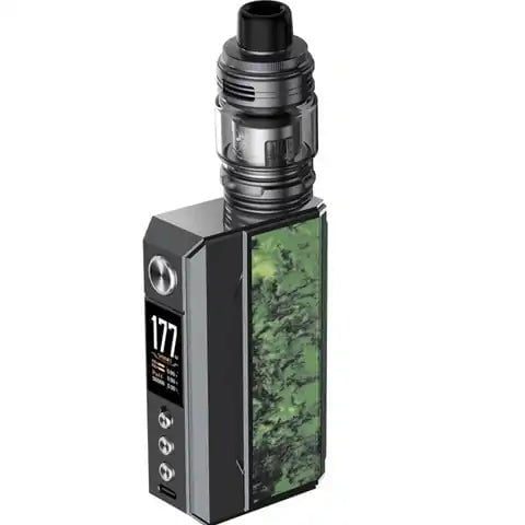 VooPoo Drag 4 Kit Gunmetal & Forest Green On White Background