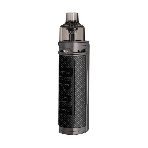 Voopoo Drag X 80W Mod Pod Kit Carbon Fiber On White Background