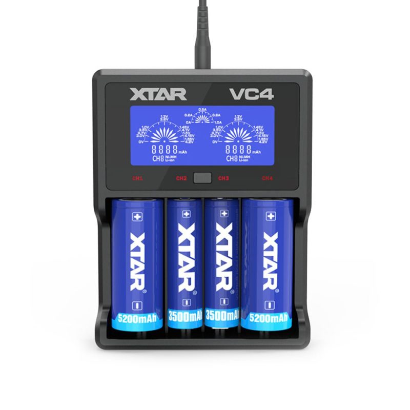 xtar vc4 ni mh li ion battery charger 6969108791342