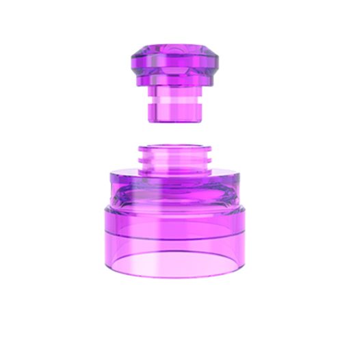 Yachtvape Claymore RDA Cap with Drip Tip Purple On White Background